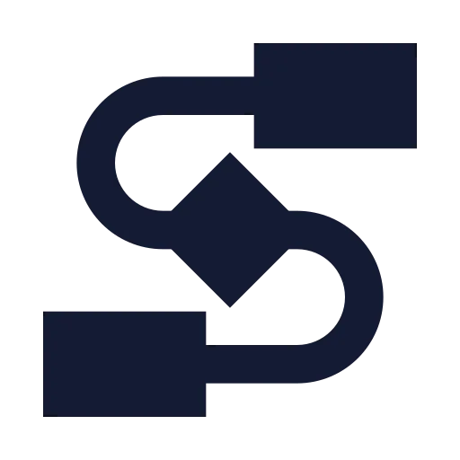 Workflow Icon in Solid Sharp style
