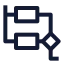 Workflowsquare icon with stroke sharp style