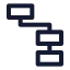 Workflowsquare icon with stroke sharp style