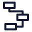 Workflowsquare icon with stroke sharp style