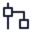 Workflowsquare icon with stroke sharp style