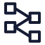 Workflowsquare icon with stroke sharp style