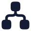 Workflowsquare icon with solid rounded style