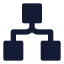 Workflowsquare icon with solid sharp style