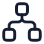 Workflowsquare icon with stroke rounded style