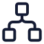Workflowsquare icon with stroke standard style