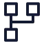 Workflowsquare icon with stroke sharp style