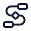 Workflow icon with stroke rounded style