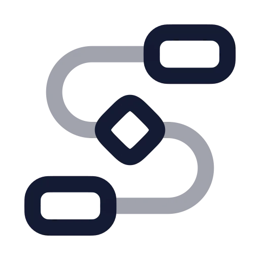 Workflow Icon in Twotone Rounded style