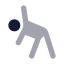 Workoutgymnastics icon with bulk rounded style