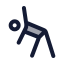 Workoutgymnastics icon with duotone rounded style
