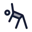 Workoutgymnastics icon with duotone rounded style