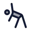 Workoutgymnastics icon with duotone standard style