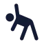 Workoutgymnastics icon with solid rounded style
