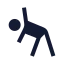Workoutgymnastics icon with solid sharp style
