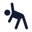 Workoutgymnastics icon with solid standard style
