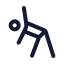 Workoutgymnastics icon with stroke rounded style