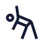 Workoutgymnastics icon with stroke sharp style