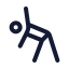 Workoutgymnastics icon with stroke standard style