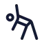 Workoutgymnastics icon with stroke standard style