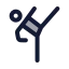 Workoutkicking icon with duotone rounded style