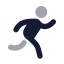 Workoutrun icon with bulk rounded style