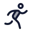 Workoutrun icon with duotone rounded style