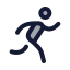 Workoutrun icon with duotone standard style