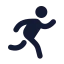 Workoutrun icon with solid rounded style