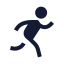 Workoutrun icon with solid sharp style
