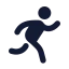 Workoutrun icon with solid standard style