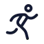 Workoutrun icon with stroke standard style