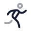 Workoutrun icon with twotone rounded style