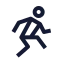Workoutsport icon with stroke sharp style