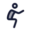 Workoutsquats icon with duotone rounded style