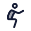 Workoutsquats icon with duotone rounded style