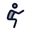 Workoutsquats icon with duotone standard style