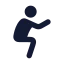 Workoutsquats icon with solid rounded style