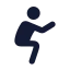 Workoutsquats icon with solid standard style