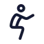 Workoutsquats icon with stroke rounded style