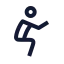 Workoutsquats icon with stroke sharp style