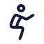 Workoutsquats icon with stroke standard style