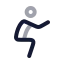 Workoutsquats icon with twotone rounded style
