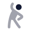 Workoutstretching icon with bulk rounded style