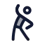 Workoutstretching icon with duotone rounded style