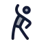 Workoutstretching icon with duotone standard style