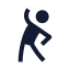 Workoutstretching icon with solid sharp style