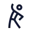 Workoutstretching icon with stroke sharp style