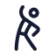 Workoutstretching icon with stroke standard style