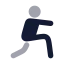 Workoutwarmup icon with bulk rounded style